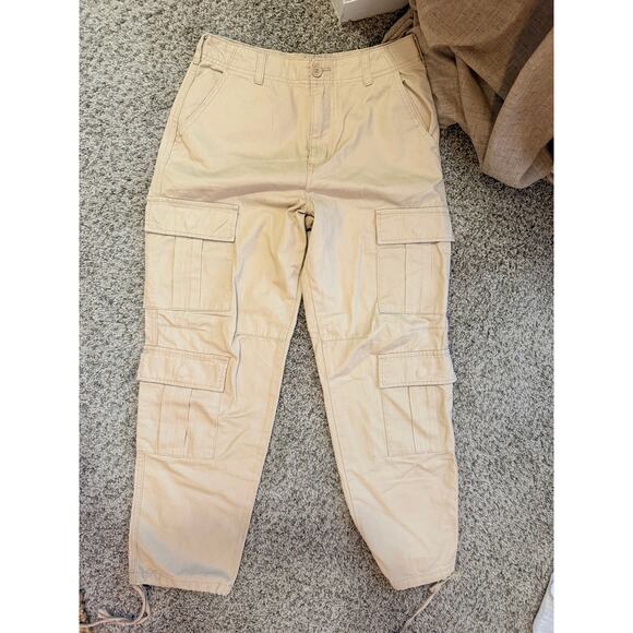 Forever 21 Pants - Forever 21 100% Cotton Cargo Joggers EUC Tan M